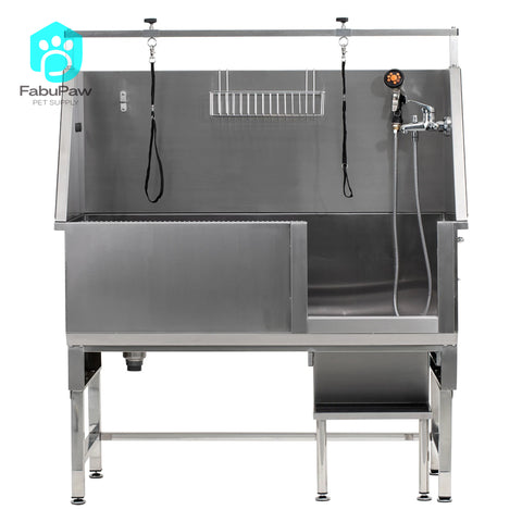 Easy cleaning & Decontamination Pet Bathtub Electric Lift Pet Grooming Trim Bath Tub Durable stainless steel bathtub