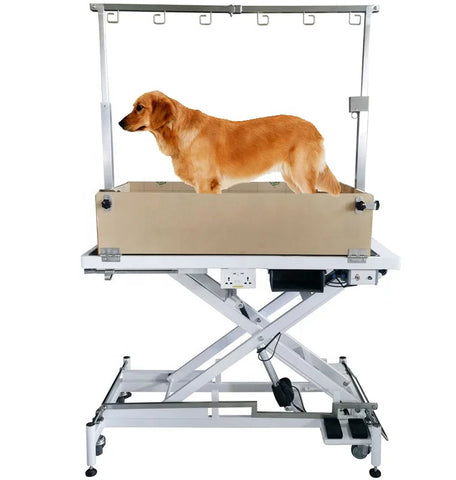 Luxury Grooming Table Motorized Arm Electric Lift Movable Pets Luxury Grooming Table Dogs Show Adjustable Height Grooming Table