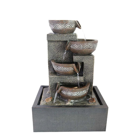 Moisture Desktop Waterfall Tabletop Fountain Waterfall Indoor Desktop Fountain for Home Office Decoration Water Fountains Indoor