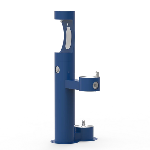 TL44 Outdoor Stainless Steel Floor Mounted Bottle Filler with Pet Fountain