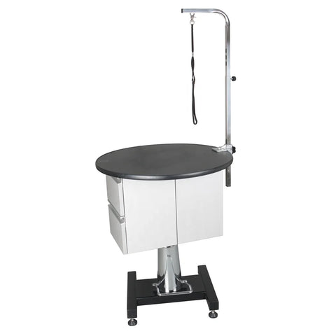 Pet Hydraulic grooming table wholesale Round Lifting Dog pet Hydraulic grooming table With cabinet new design Pet grooming table