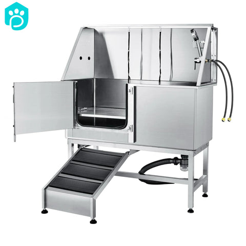 Portable Stainless Steel Pet Spa Bathtub for Large Pet Dog with Bathing Products