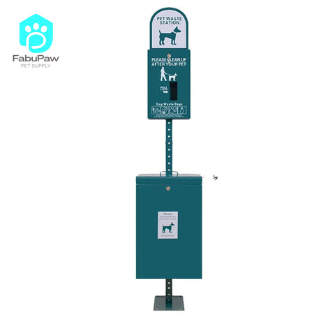 Outdoor Pet Excrement Dustbin Square Community Park Pet Cleaning Tools Dog Waste Bag Pet Poop Waste Station for Dogs
