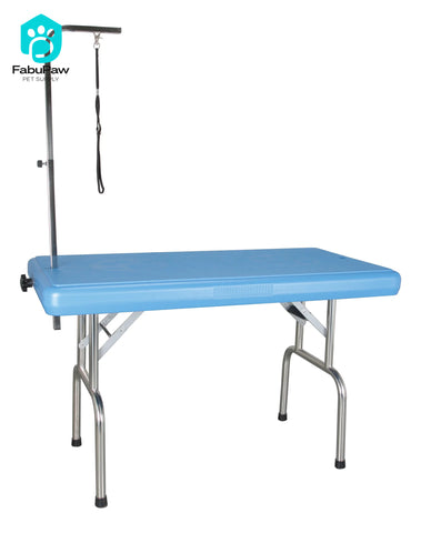 Folding Pet Grooming Table Plastic Top Dog Portable Foldable Table