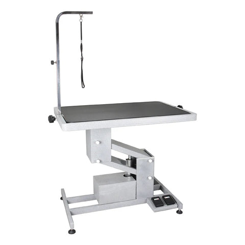Height Adjustable Hydraulic Professional Grooming Table With Single Arm / Overhead Grooming Arm Black Single Side Top