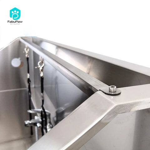 OSCAT 304 Stainless steel thickened non-slip cat and dog bathtub for pet with movable door veterinary equipment