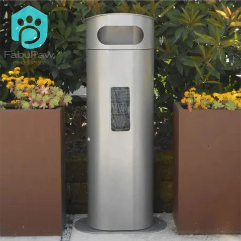 Dog waste bin in ground with lock large commercial dog waste station