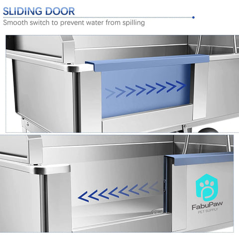 Novelty Designed Stainless Steel Pet Grooming Spa Bath Tubs Shower with Ozone Function Sustainable Grooming Sets Dogs