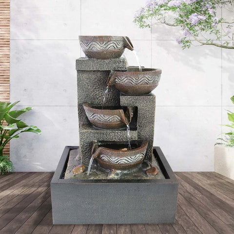 Moisture Desktop Waterfall Tabletop Fountain Waterfall Indoor Desktop Fountain for Home Office Decoration Water Fountains Indoor