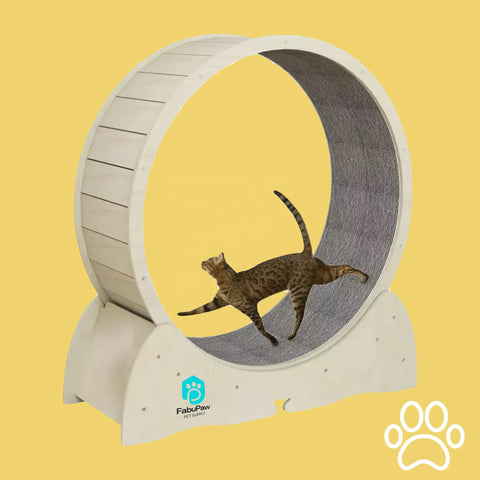 Petsproofing Interactive Anti-depression Wooden Fiber Board Pet Tread Exercise Running Wheel Cat Exercise Dog Fun Treadmill Toy