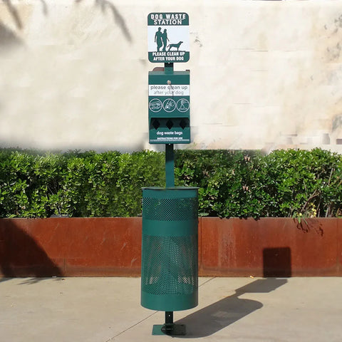 Trending Irregular Shape Standing Double Outdoor Dog Waste Bin Shit Pet Stations