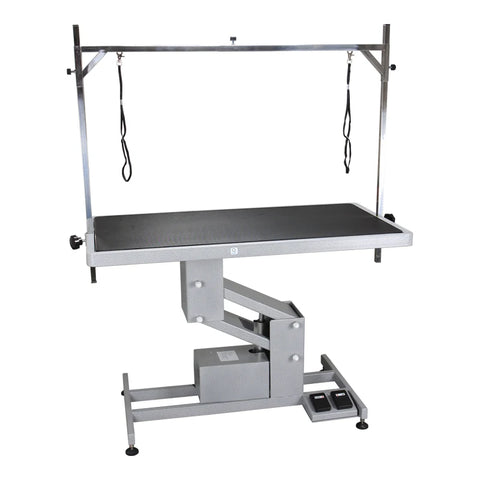 Height Adjustable Hydraulic Professional Grooming Table With Single Arm / Overhead Grooming Arm Black Single Side Top