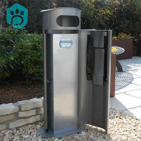 Dog waste bin in ground with lock large commercial dog waste station