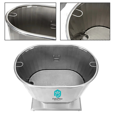 New Sustainable Multifunction Stainless Steel Pet Spa Wash Station Microbubble Massage Bathing Tub Dog Cat Grooming Cleansing