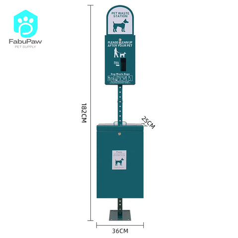 Outdoor  Pet Excrement Dustbin Square Community Park Pet Cleaning Tools Dog Waste Bag Pet Poop Waste Station for Dogs