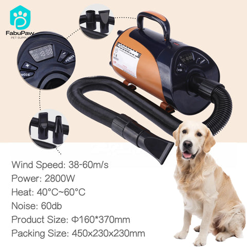 Professional High-Velocity Pet Grooming Combs Stainless Steel Hair Drying Force Dryer for Dogs and Cats Sustainable Pets-Proof