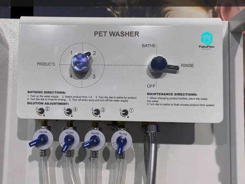 PW-102 New Adjustable Dilution Shampoo Machine Mix Shampoo Automatically Pet Washer for Dogs and Cats Shampoo Machine White