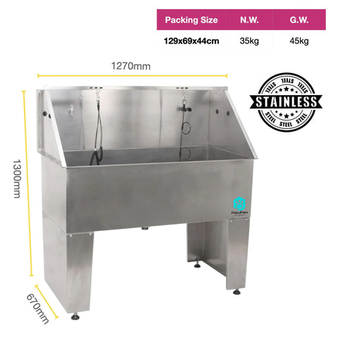 Wholesale Custom Size luxury Dog Washing Stations With Ramp Faucet Stainless Steel Pet Dog Grooming Bath Tub for pet