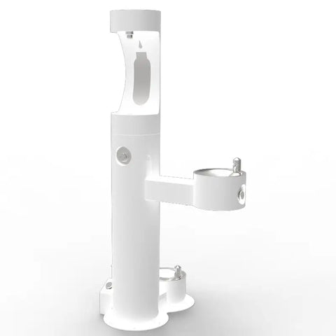 TL44F Tubular bottle filler with pet fountain 304 316  Stainless Steel Outdoor Bottle Filling Station with Foot Pedal