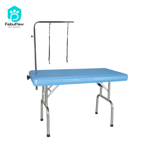 Folding Pet Grooming Table Plastic Top Dog Portable Foldable Table