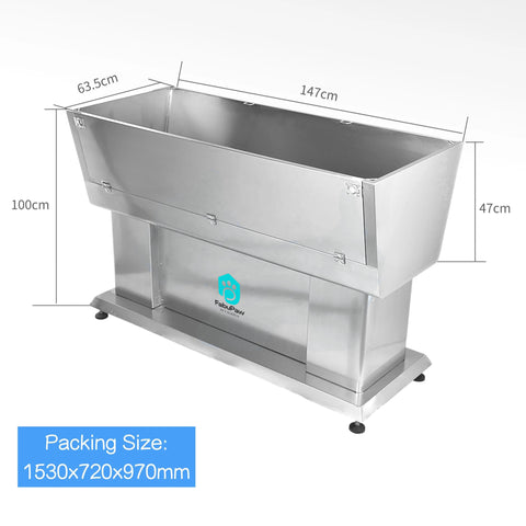 Stainless Steel Bathtub Bath Tub For Pet Spa Shower