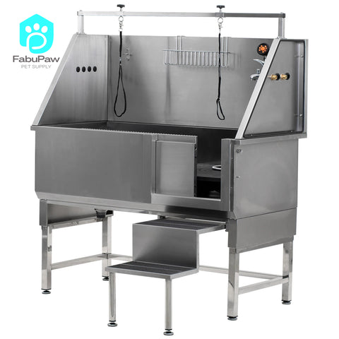 Easy cleaning & Decontamination Pet Bathtub Electric Lift Pet Grooming Trim Bath Tub Durable stainless steel bathtub