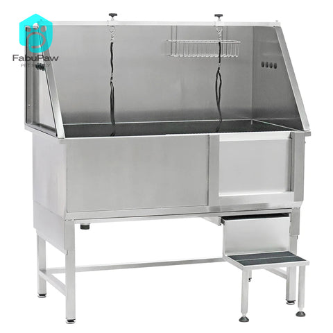 Easy cleaning & Decontamination Pet Bathtub Electric Lift Pet Grooming Trim Bath Tub Durable stainless steel bathtub