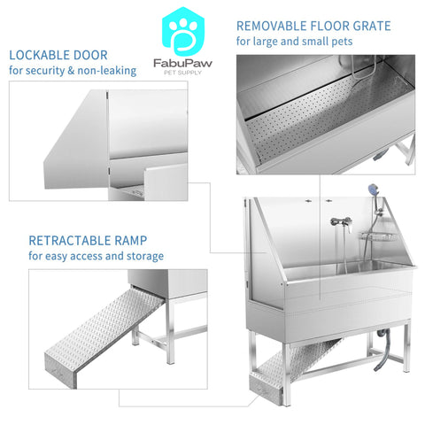 Multifunction Manufacture Medical Pet Sink Pet Dog Grooming Bathtub 304 Stainless Steel Pet Cleaning & Grooming Products