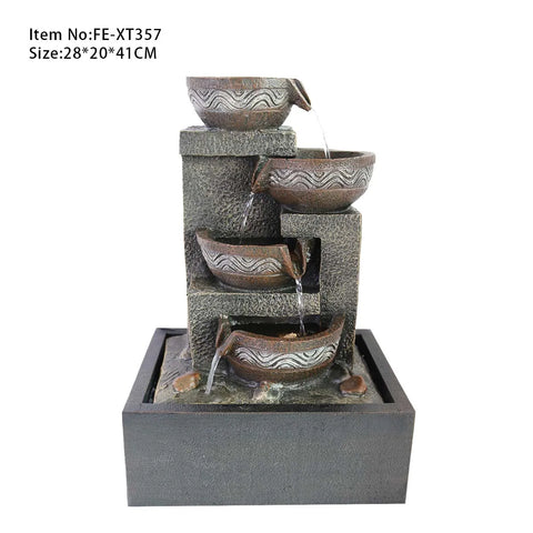Moisture Desktop Waterfall Tabletop Fountain Waterfall Indoor Desktop Fountain for Home Office Decoration Water Fountains Indoor