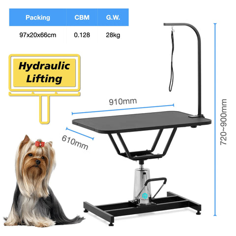 OEM Hydraulic Lifting Height Adjustable collapsible Dog Pet Grooming Table trimming Sharing Table for big dog small cat