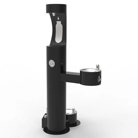 TL44F Tubular bottle filler with pet fountain 304 316  Stainless Steel Outdoor Bottle Filling Station with Foot Pedal