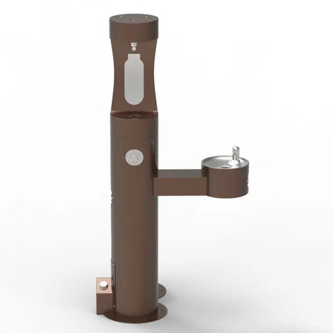 TL44F Tubular bottle filler with pet fountain 304 316  Stainless Steel Outdoor Bottle Filling Station with Foot Pedal