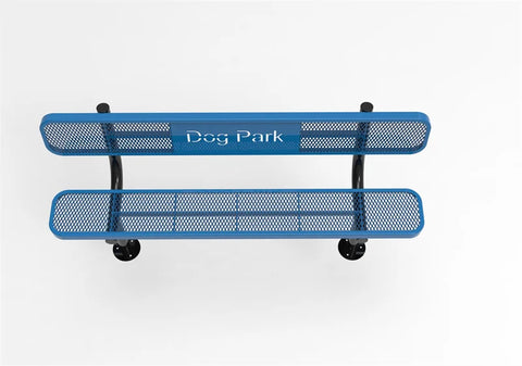 dog park activities equipment outside backyard doggie pet agility training course expanded metal dog bench
