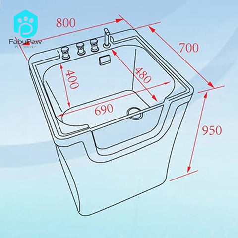 Luxury Acrylic Freestanding Indoor Pets SPA Bath Tub