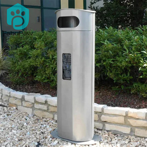 Dog waste bin in ground with lock large commercial dog waste station