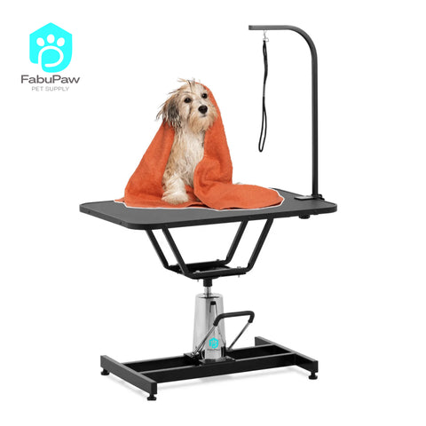 OEM Hydraulic Lifting Height Adjustable collapsible Dog Pet Grooming Table trimming Sharing Table for big dog small cat